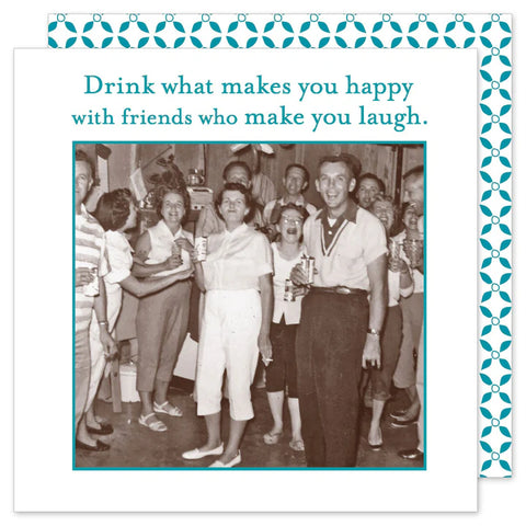 Shannon Martin Design Drink Happy Beverage Napkins