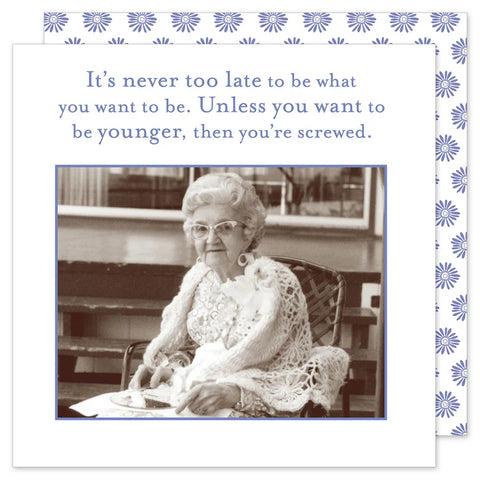 Shannon Martin Design Never Too Late Beverage Napkins