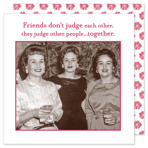 Shannon Martin Design Friends Don't Judge Beverage Napkins