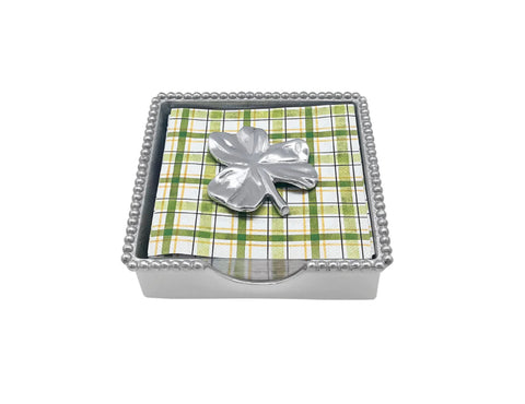 Mariposa Shamrock Beaded Napkin Box Set