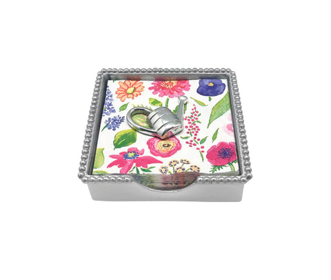 Mariposa Watering Can Beaded Napkin Box Set