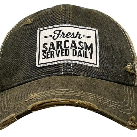Vintage Trucker Baseball Hat “Fresh Sarcasm Served Daily”