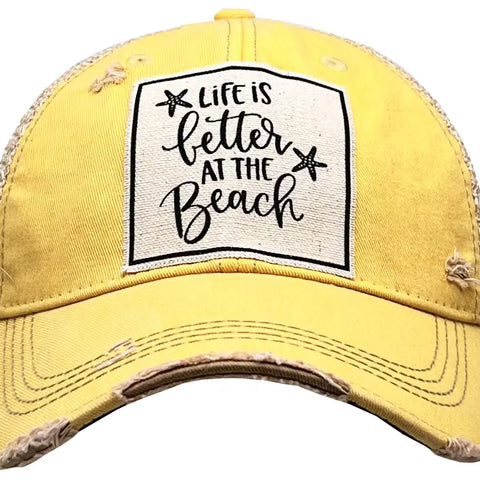 Vintage Trucker Baseball Hat “Life is Better at the Beach”