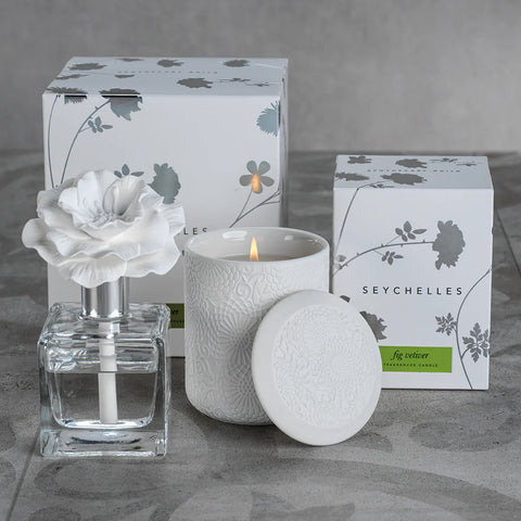 Zodax Apothecary Guild Seychelles Porcelain Diffuser - Fig Vetiver