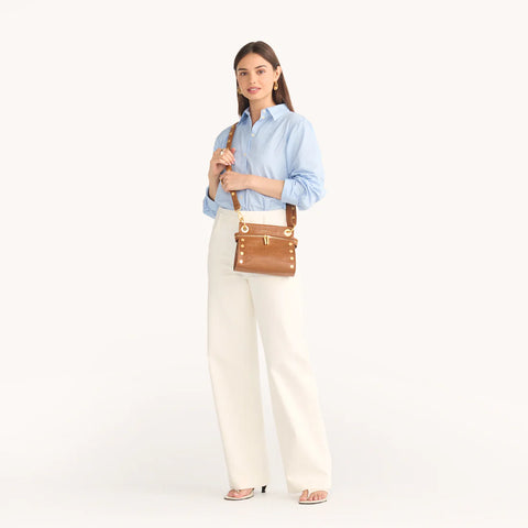 Hammitt Tony Signature Small Canyon Crocco/Brushed Gold Crossbody Bag