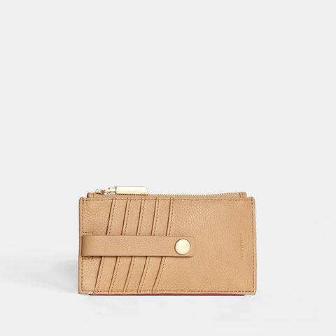 Hammitt 210 West Toast Tan/Brushed Gold Leather Wallet