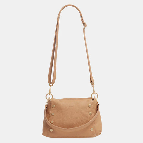 Hammitt Bryant Medium Toast Tan/Brushed Gold Leather Shoulder Bag