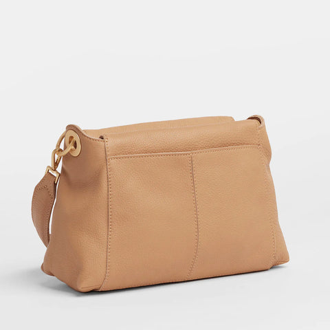 Hammitt Bryant Medium Toast Tan/Brushed Gold Leather Shoulder Bag
