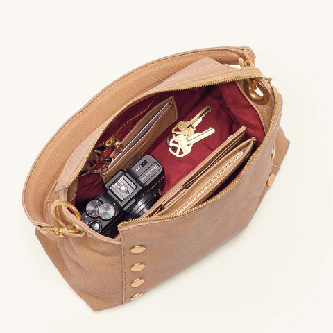 Hammitt Bryant Medium Toast Tan/Brushed Gold Leather Shoulder Bag