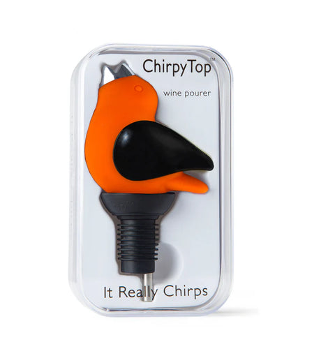 ChirpyTop™ Wine Pourer Orange/Black