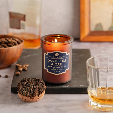 Northern Lights Dark Rum & Oak Jar Candle