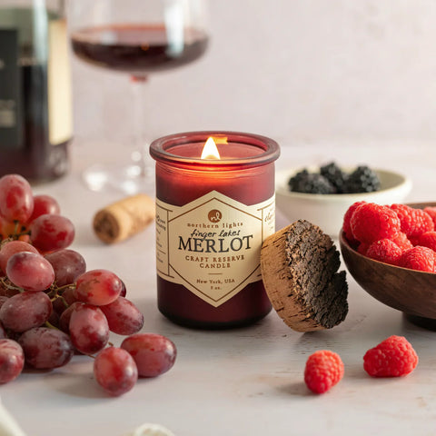 Northern Lights Finger Lakes Merlot Jar Candle