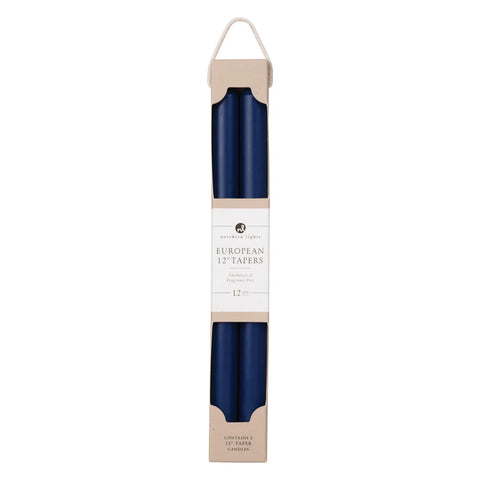 Northern Lights 12" Tapers Midnight Blue - 2 Pack