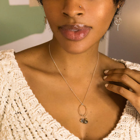 Laura J Pyrite and Topaz Harmony Necklace