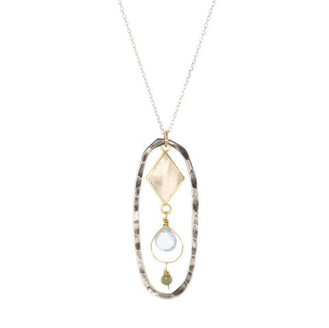 Laura J Silver Sky Pendant Necklace