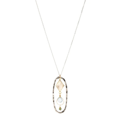 Laura J Silver Sky Pendant Necklace