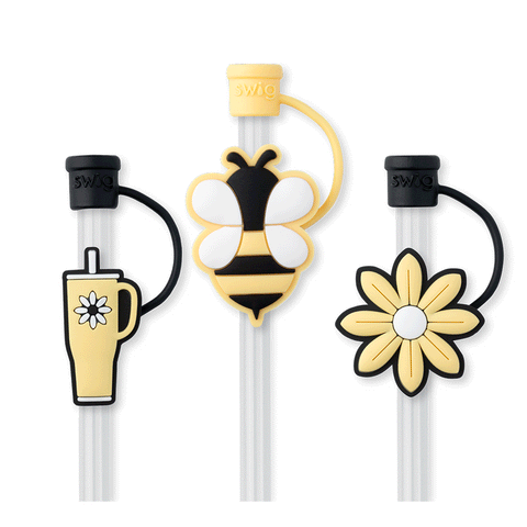 Swig Busy Bee Straw Topper Set