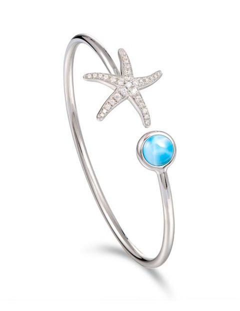 Alamea Larimar Pave Starfish Bracelet