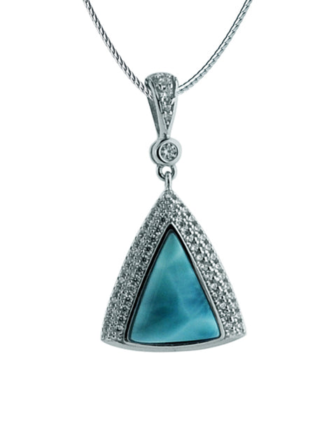 Alamea Larimar Triangle Pendant Necklace