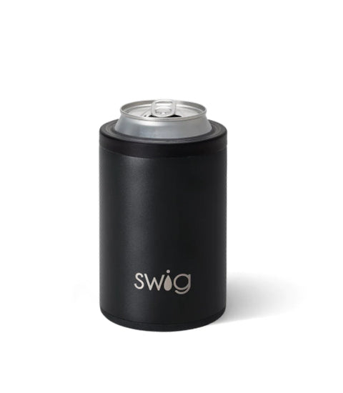 Swig Matte Black Can and Bottle Cooler 12oz