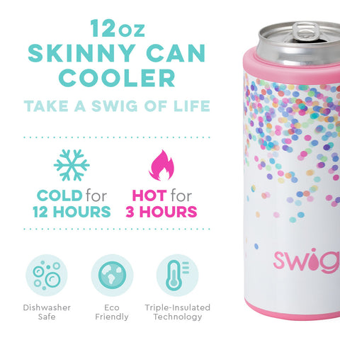 Swig Confetti Skinny Can Cooler 12oz