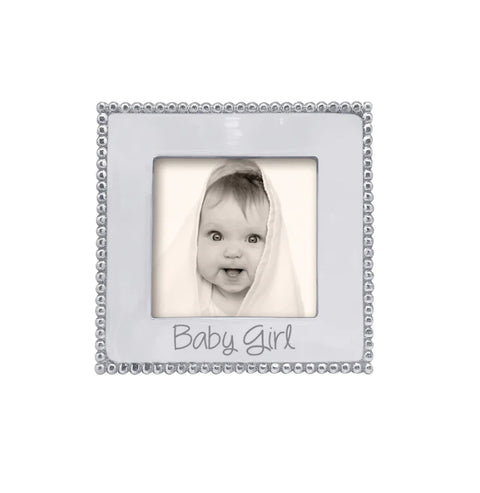 Mariposa Baby Girl Beaded 4x4 Frame