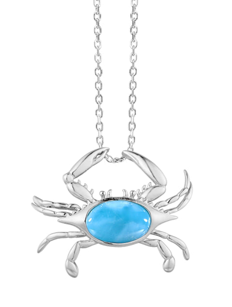 Alamea Larimar Crab Pendant Necklace