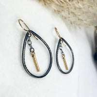 Laura J Oasis Teardrop Hoop Earrings