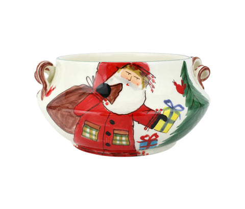 Vietri Old St. Nick Cachepot with Gifts