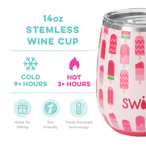 Swig Melon Pop Stemless Wine Cup 14oz