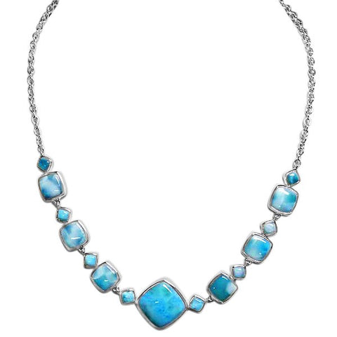 Alamea Diamond Shaped Necklace with Larimar