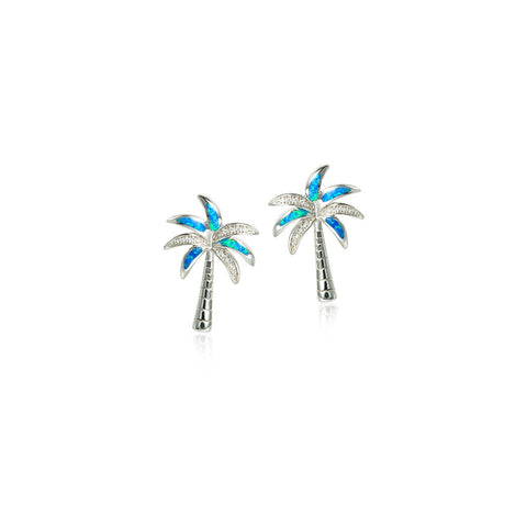 Alamea Opal Palm Tree Post Earrings
