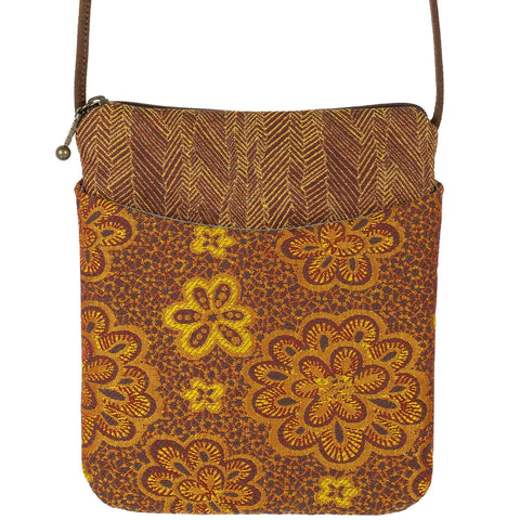 Maruca Cupcake Small Crossbody Forest Flower Gold