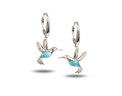 Alamea Larimar Hummingbird Earrings