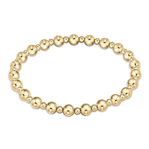 Enewton gold grateful pattern 5mm bead bracelet