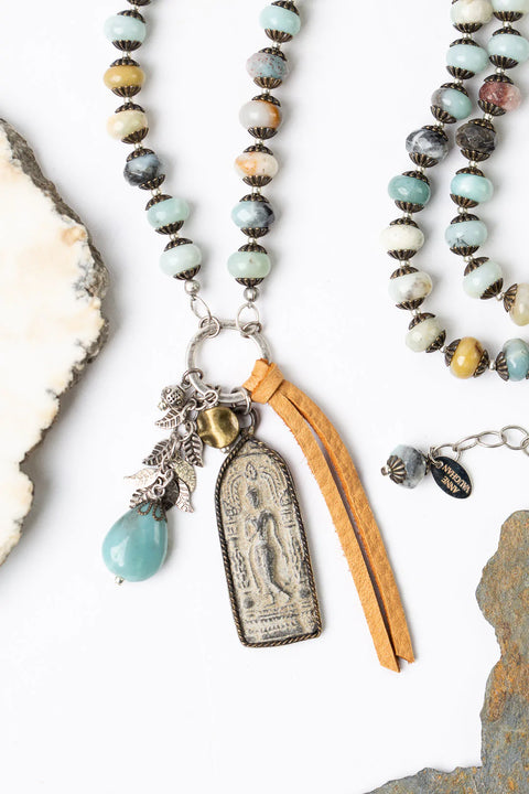 Anne Vaughan Integrity 38-40” Amazonite Statement Necklace