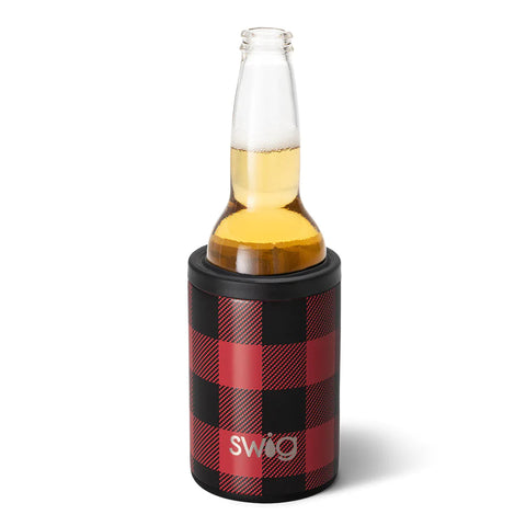 Swig Buffalo Plaid Can + Bottle Cooler