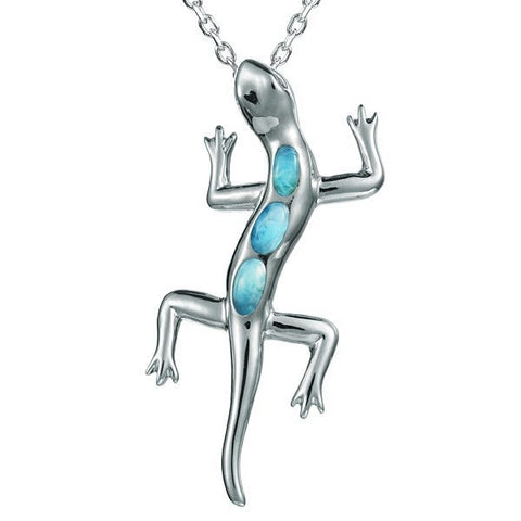 Alamea Larimar Gecko Pendant Necklace