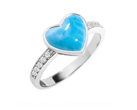 Alamea Larimar Heart Ring