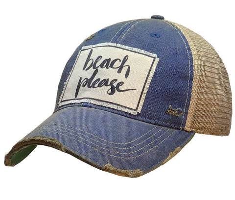 Vintage Trucker Baseball Hat “Beach Please”