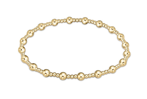 sincerity pattern 4mm bead bracelet - gold
