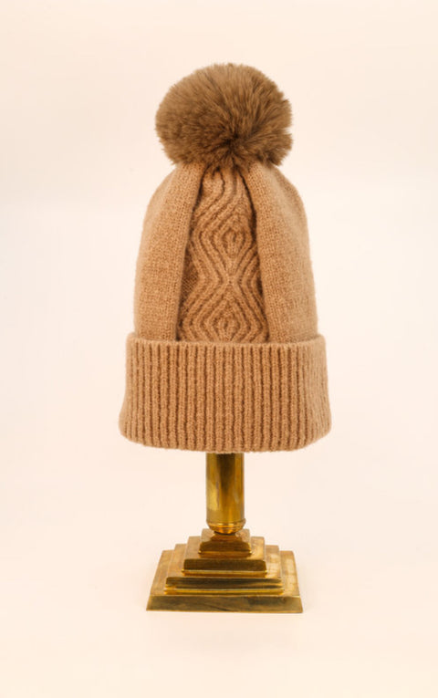 Powder Ingrid Bobble Hat Oatmeal