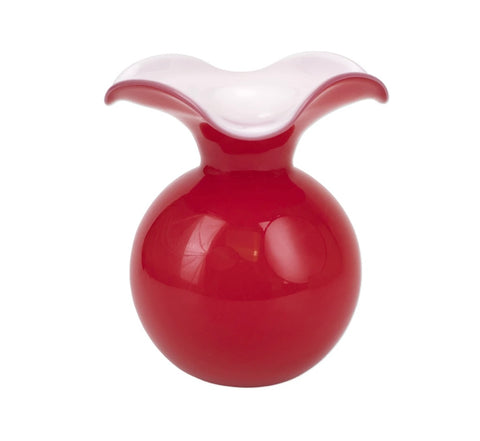 Vietri Hibiscus Glass Red Medium Vase