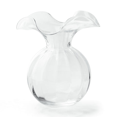 Vietri Hibiscus Small Fluted Vase Clear 