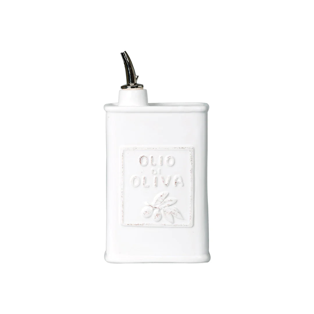 Vietri Lastra White Olive Oil Bottle
