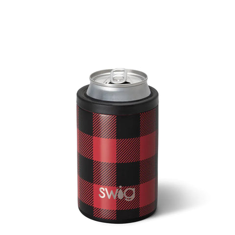 Swig Buffalo Plaid Can + Bottle Cooler