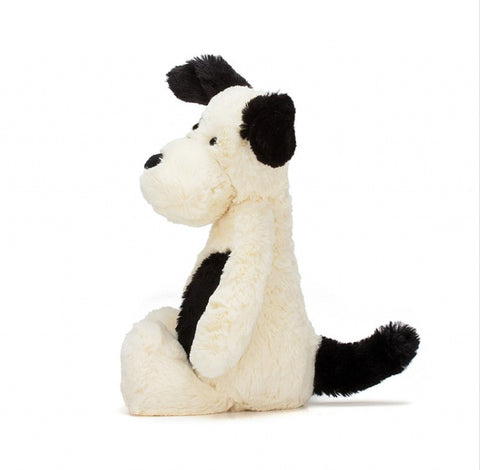 Jellycat Bashful Black & Cream Puppy