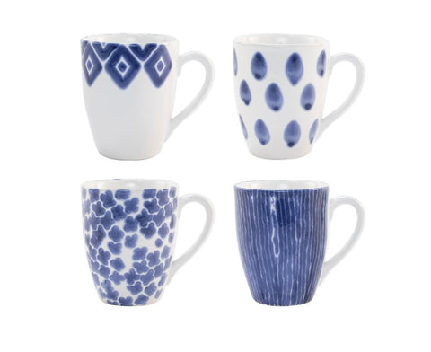 Vietri Santorini Assorted Mugs - Set of 4