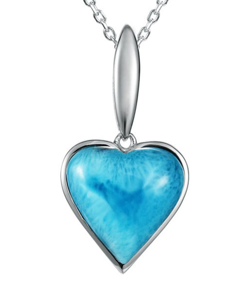 Alamea Larimar Heart Pendant Necklace