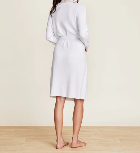 Barefoot Dreams CozyChic Ultra Lite Tipped Ribbed Short Robe